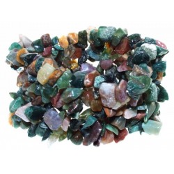 Agate Mix Gemstone Cuff Bracelet